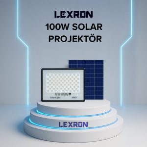 100W Solar Floodlight – LiFePO4 Battery | 5730 LEDs | Polycrystalline Panel