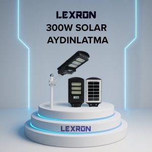 300W Solar Lighting – IP65 | 200 LEDs | Polycrystalline Panel