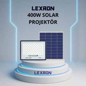 400W Solar LED Floodlight – 220 × 5730 LEDs | LiFePO4 Battery | Polycrystalline Panel