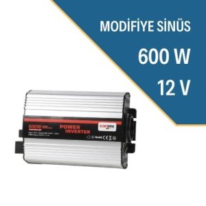 600W 12V Modified Sine Wave Inverter – 1200W Surge | Compact & Protected